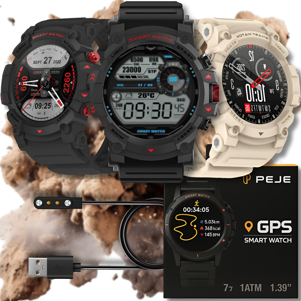 Smartwatch Peje G10C Esportivo GPS Strava +100 Modos de Esporte Monitor Saúde e Bateria Duradoura em Oferta na Shopee