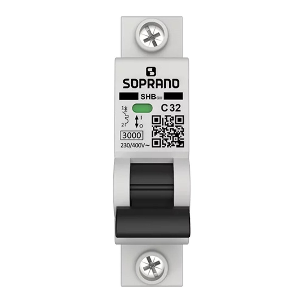 Disjuntor Soprano Din 1p 32A SHB-GIII Curva C Branco