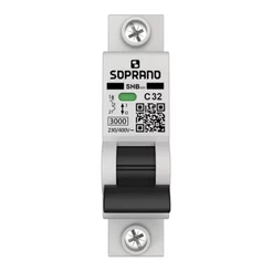 Disjuntor Soprano Din 1p 32A SHB-GIII Curva C Branco
