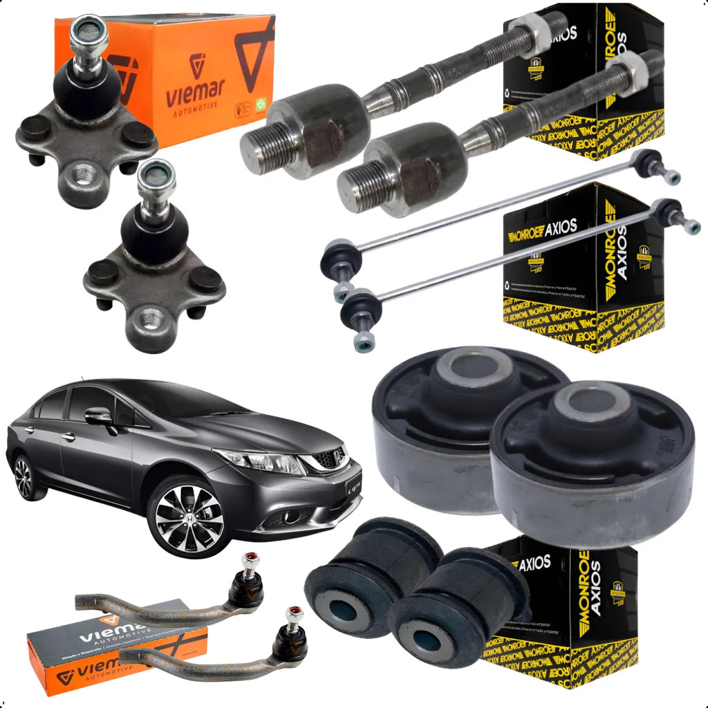 Kit Pivo+bieleta+axial+terminal+Bucha Bandeja Kit Suspensão Diantiera Civic G9 2012 2013 2014 2015 2016