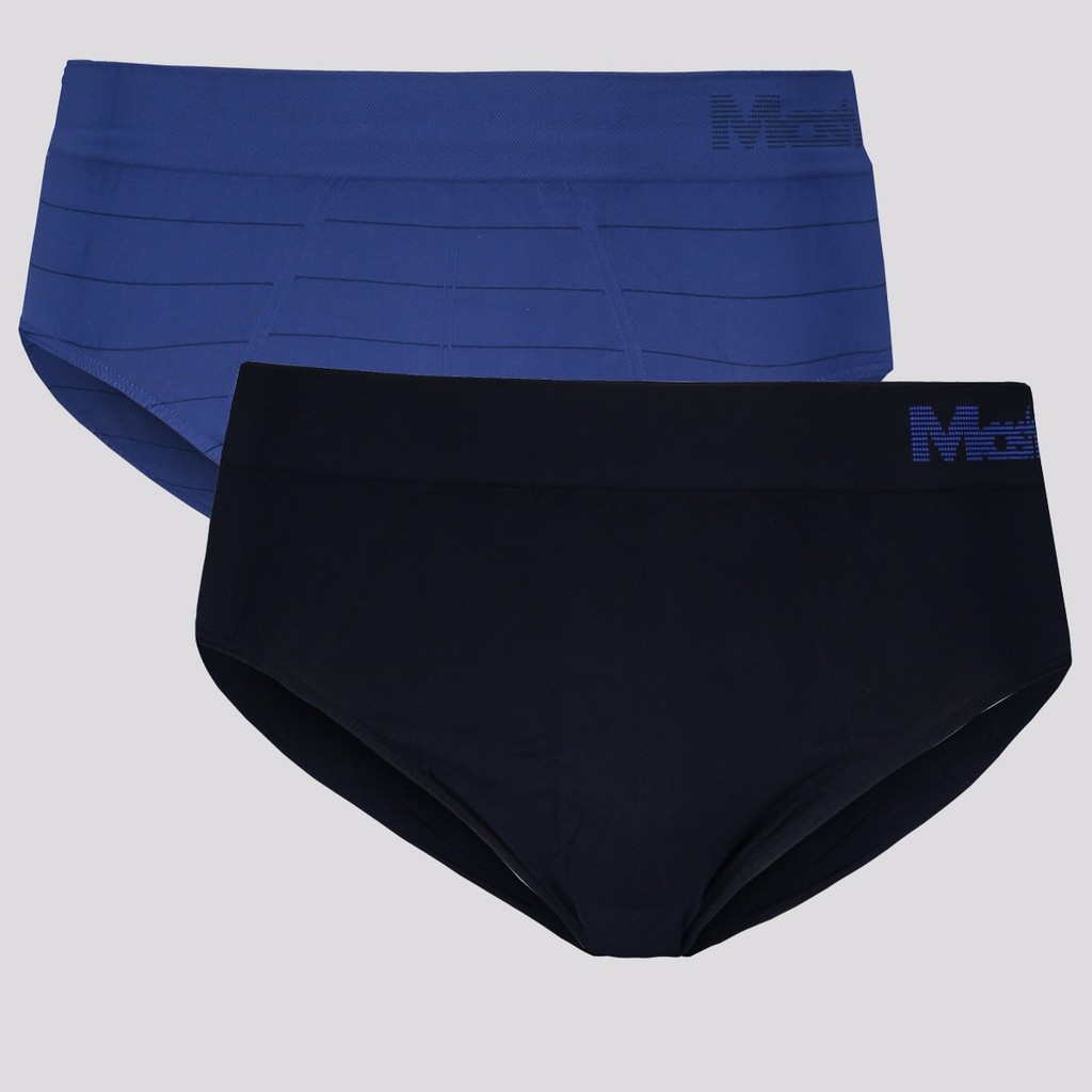 Kit de 2 Cuecas Slip Mash Azul e Preta em Oferta na Shopee