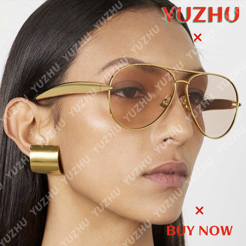 (YUZHU) Óculos De Sol Da Moda Piloto Banhados A Feixe Duplo Retrô Europeus E Americanos em Oferta na Shopee
