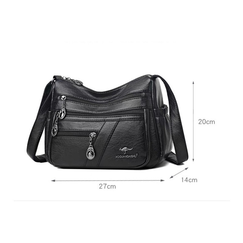 CHENXIAOHONG Bolsa de Ombro Feminina – Couro Macio, Elegante e com Vários Bolsos — imagem 2 de 2