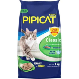 Areia para Gato Pipicat Classic 4kg em Oferta na Shopee