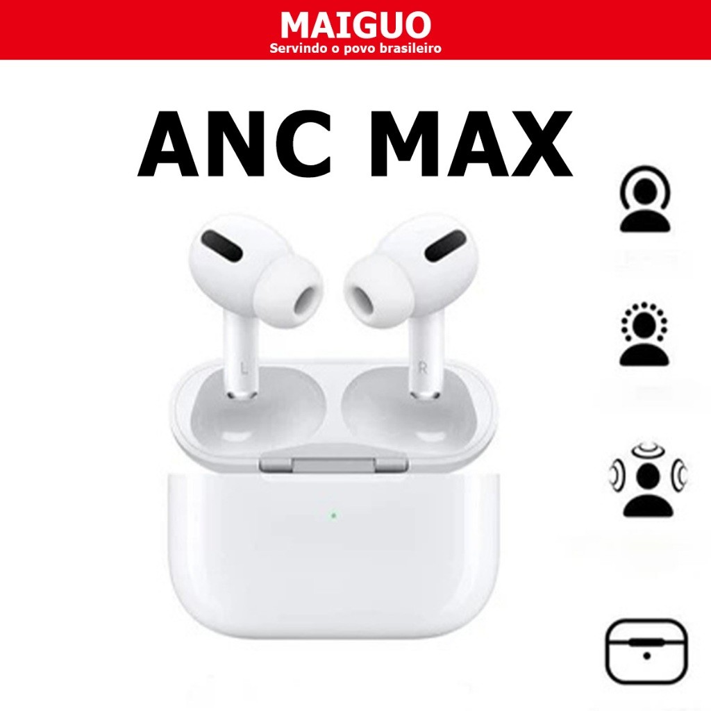 Maigustore.br-Fone de Ouvido Sem Fio PRO 3 1:1 Airpods Com Cancelamento De Ruído Bluetooth Pop-Up para iOS/Android