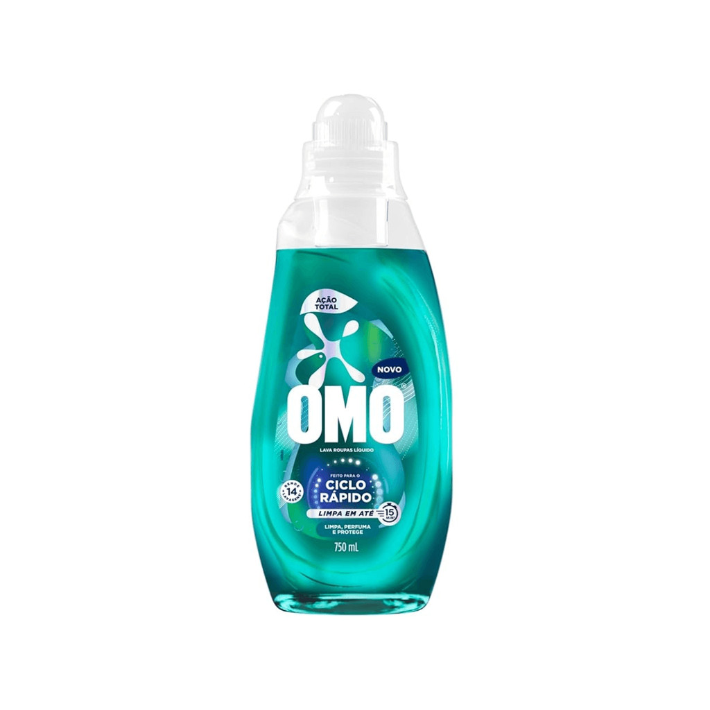 LAVA ROUPAS LIQUIDO OMO CICLO RAPIDO 750ml