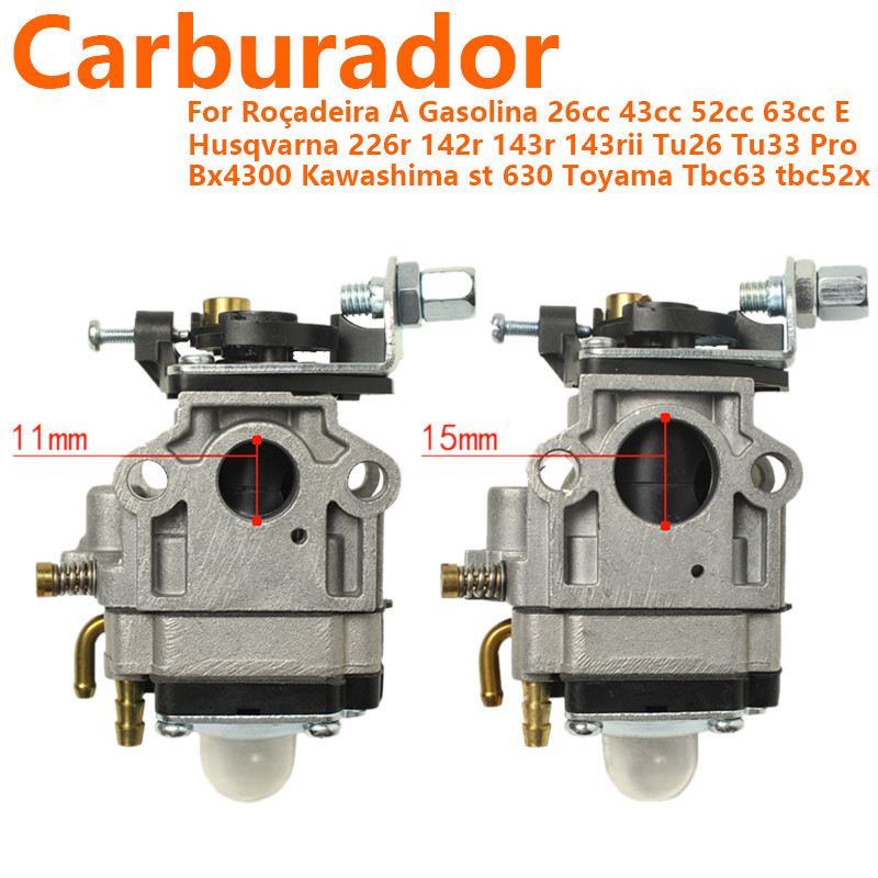 Kit 2 Carburador Para Roçadeira A Gasolina 26cc 43cc 52cc 63cc