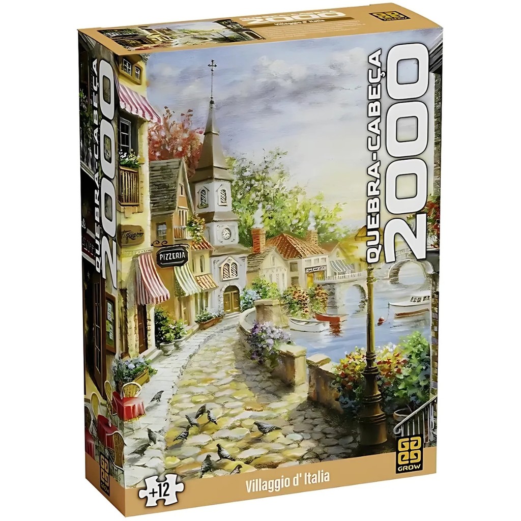 Quebra Cabeça 2000 Peças Villaggio DItalia 04925 - Grow em Oferta na Shopee