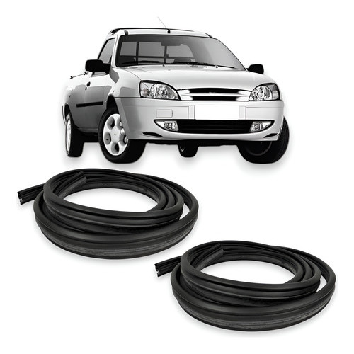 Kit 2 Borrachas Guarnicao Portas dianteiras Courier Todas Original Jahu em Oferta na Shopee