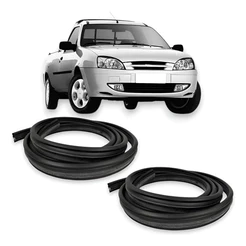 Kit 2 Borrachas Guarnicão Portas dianteiras Ford Courier 1996 até 2002 Original Jahu Jogo completo
