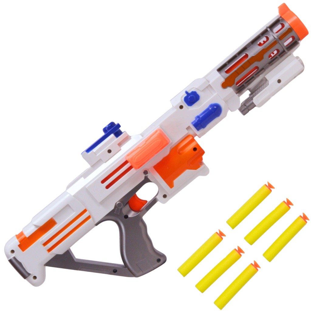 Lançador de Dardos Espuma Branca Infantil - Castela em Oferta na Shopee