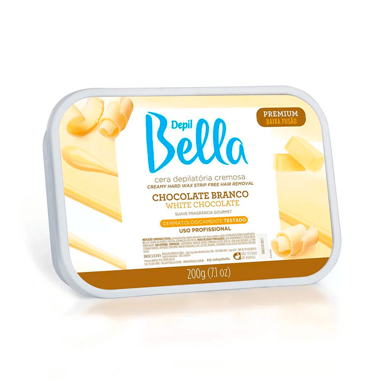 Cera Quente Em Barra Depil Bella Cremosa Chocolate Branco 200g em Oferta na Shopee