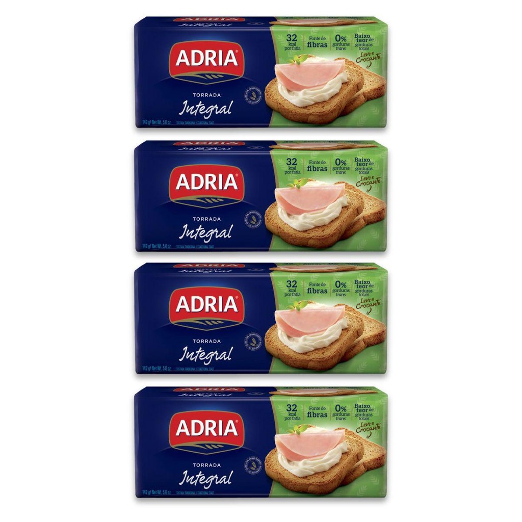 Kit 4un Torrada 142G Integral Adria Pacote