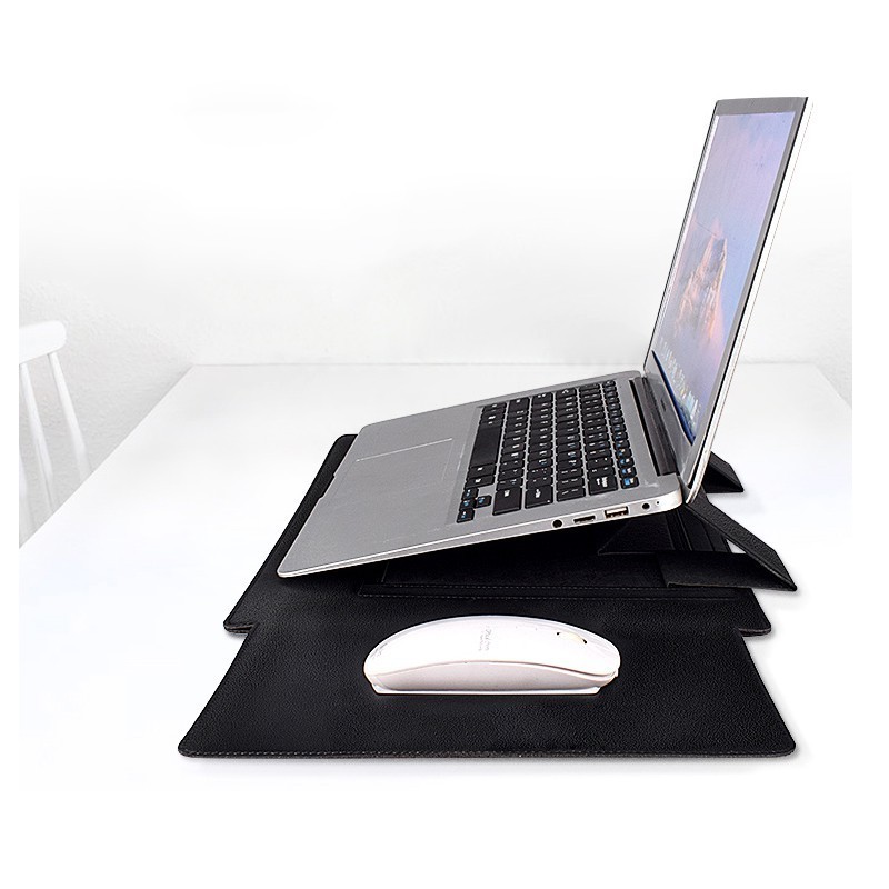 Capa Protetora em Couro PU Suave para Notebook Macbook Pro e Air 13.3, 15 e 16.2 Polegadas