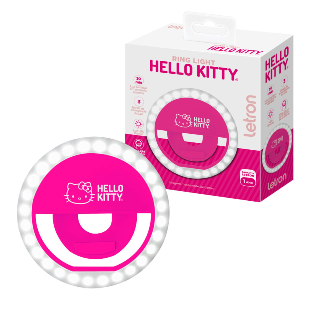 Ring Light Portátil Hello Kitty Letron Leo&Leo Leonora - 10516 em Oferta na Shopee