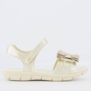 Sandália Klin Tic Tac Infantil Dourada e Branca em Oferta na Shopee