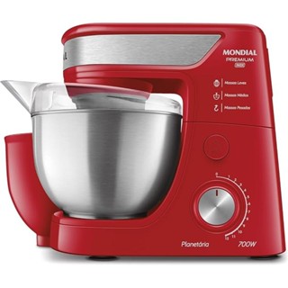 Batedeira Planetária Mondial Premium 4,5L 12 Velocidades 700W Vermelho/Inox 220V - BP-02P-R-TI em Oferta na Shopee