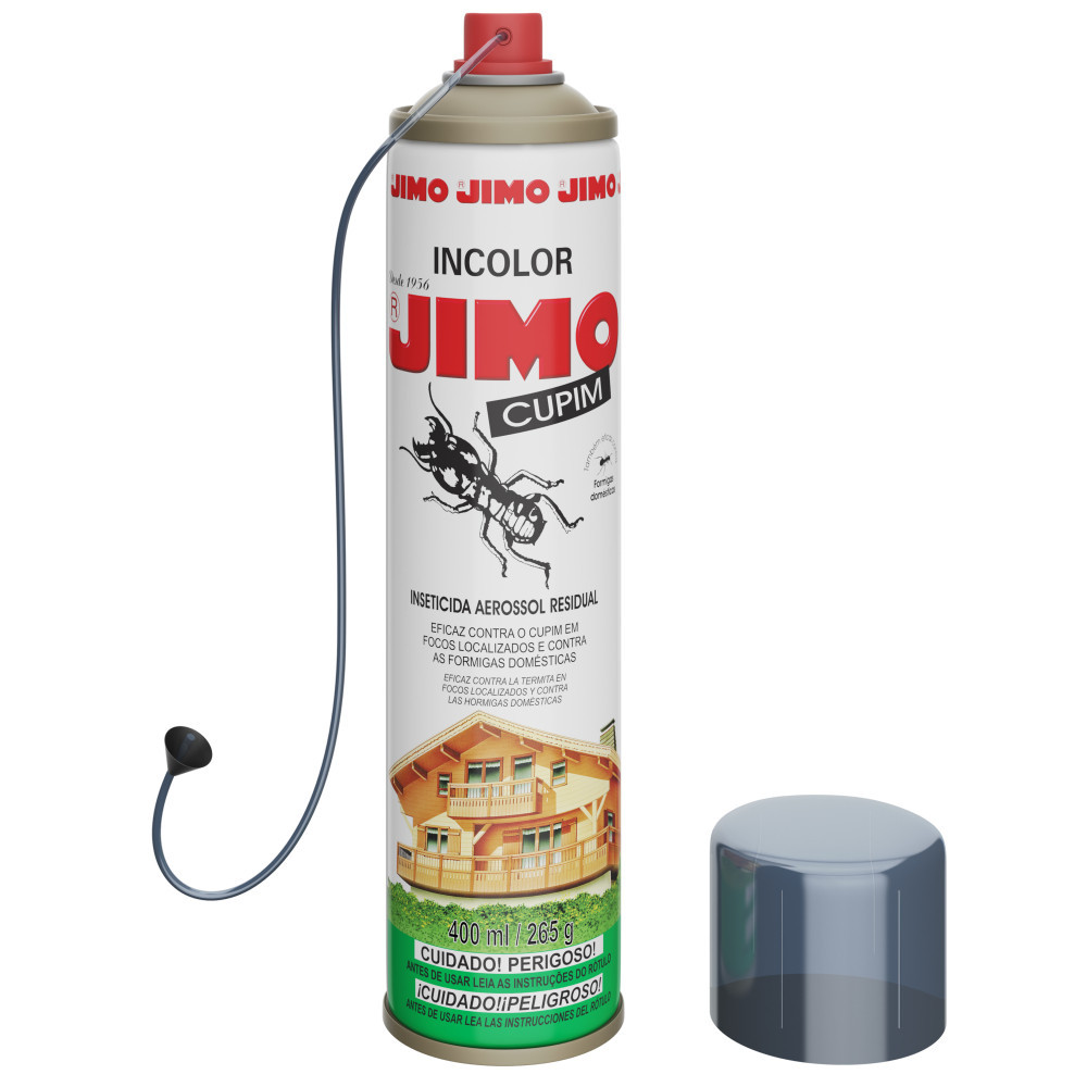 Jimo Cupim Spray Aerosol Com Agulha Aplicadora Mata Cupim e Formigas 400 ml