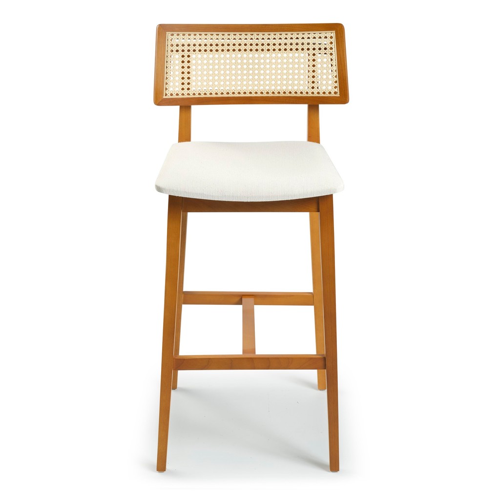 Banqueta Alta em Madeira Maciça Palermo  1 em Oferta na Shopee