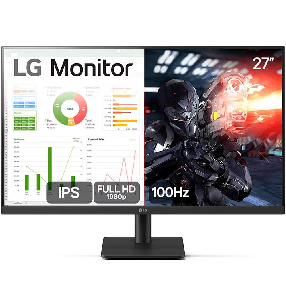 Monitor Gamer LG 27'' Full HD 100Hz 5ms HDMI IPS - 27MS500-B em Oferta na Shopee