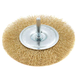 ESCOVA CIRCULAR LATONADA, HASTE 6MM, 100MM, 1PC // MTX