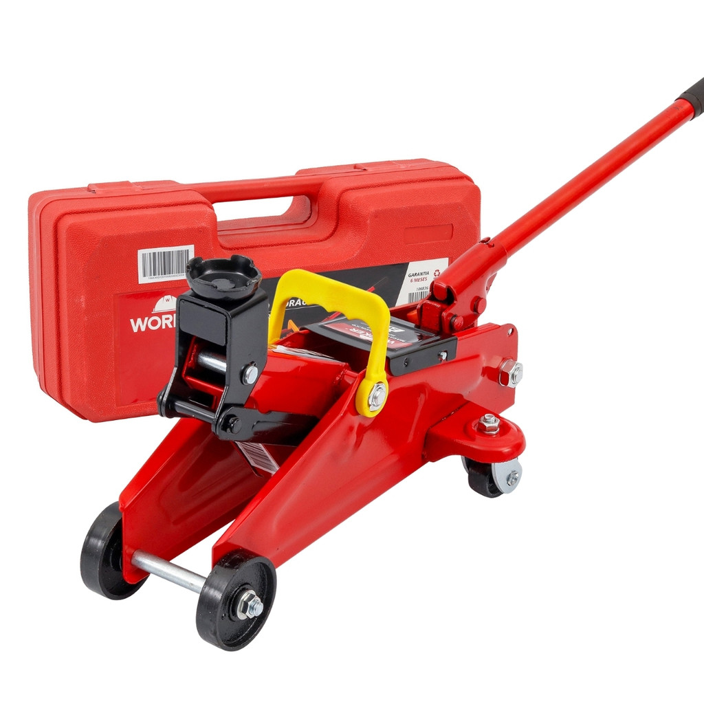 Macaco Hidráulico Tipo Jacaré 2 Toneladas com Maleta Plástica Worker em Oferta na Shopee