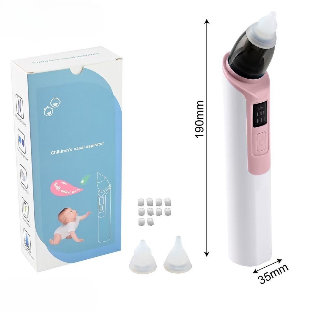 Aspirador Nasal  Recarregável Silicone Macio Para O Nariz Do Bebê