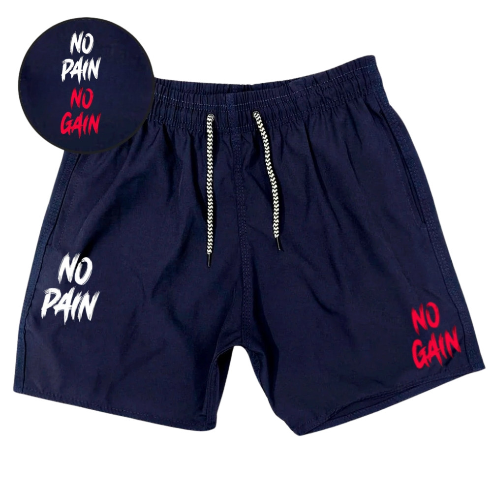 Bermuda Elastano premium - NO PAIN NO GAIN  Esporte praia academia, ideal para pratica de lutas, futebol, corridas.