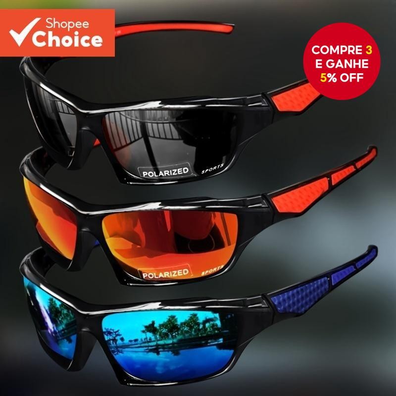 Óculos De Sol Polarizados Esportivos Retrô Com Lentes Fotocromáticas : Antirreflexo UV400 Para Atividades Ao Ar Livre , 