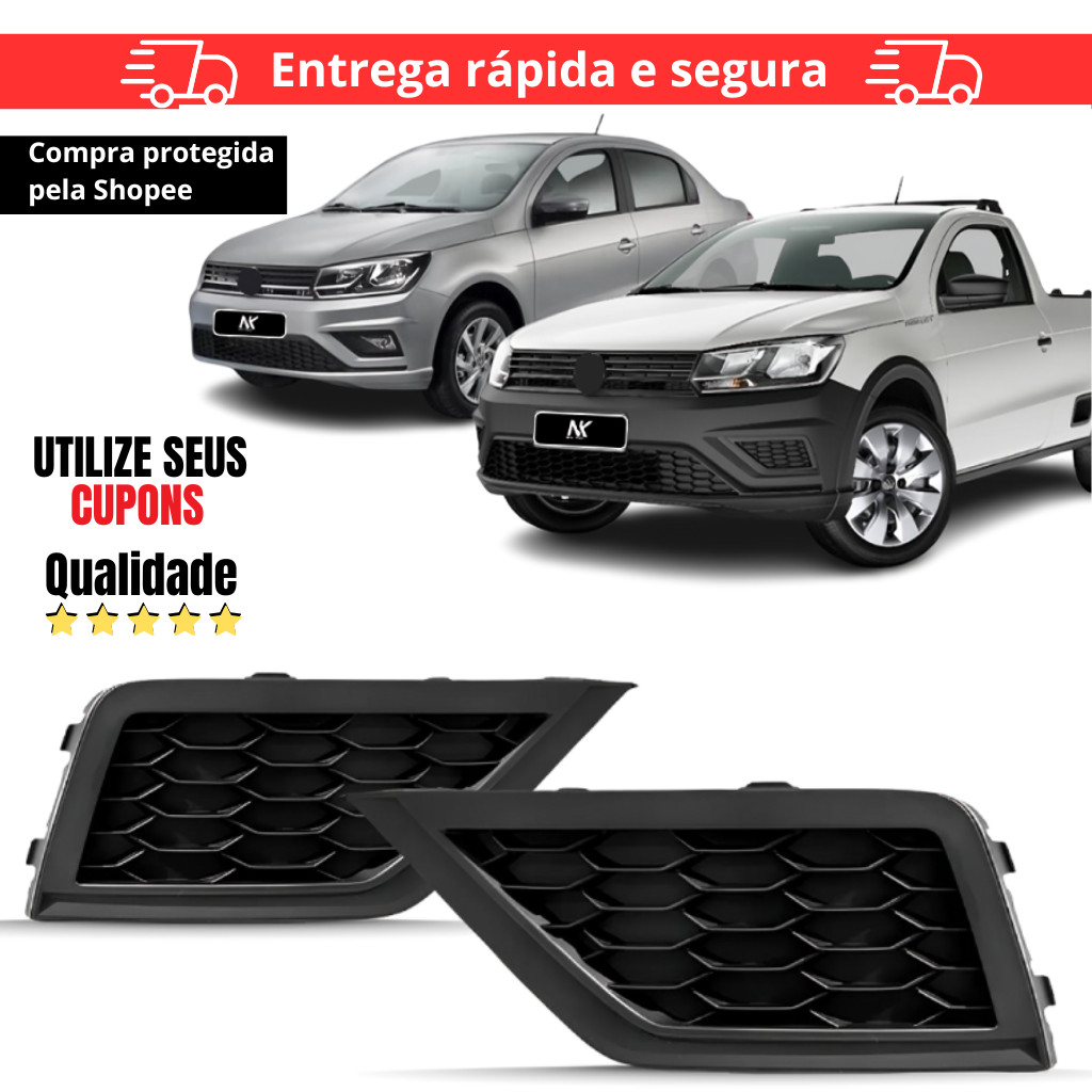 Par/Un Grade Tela Milha Gol G8 Saveiro Voyage 2018 2019 2020 2021 2022 2023 Novo