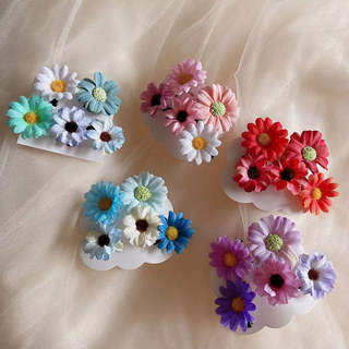 Primavera verão Super fada pequena margarida flor grampo de cabelo menina acessórios para o cabelo suave francês pequeno