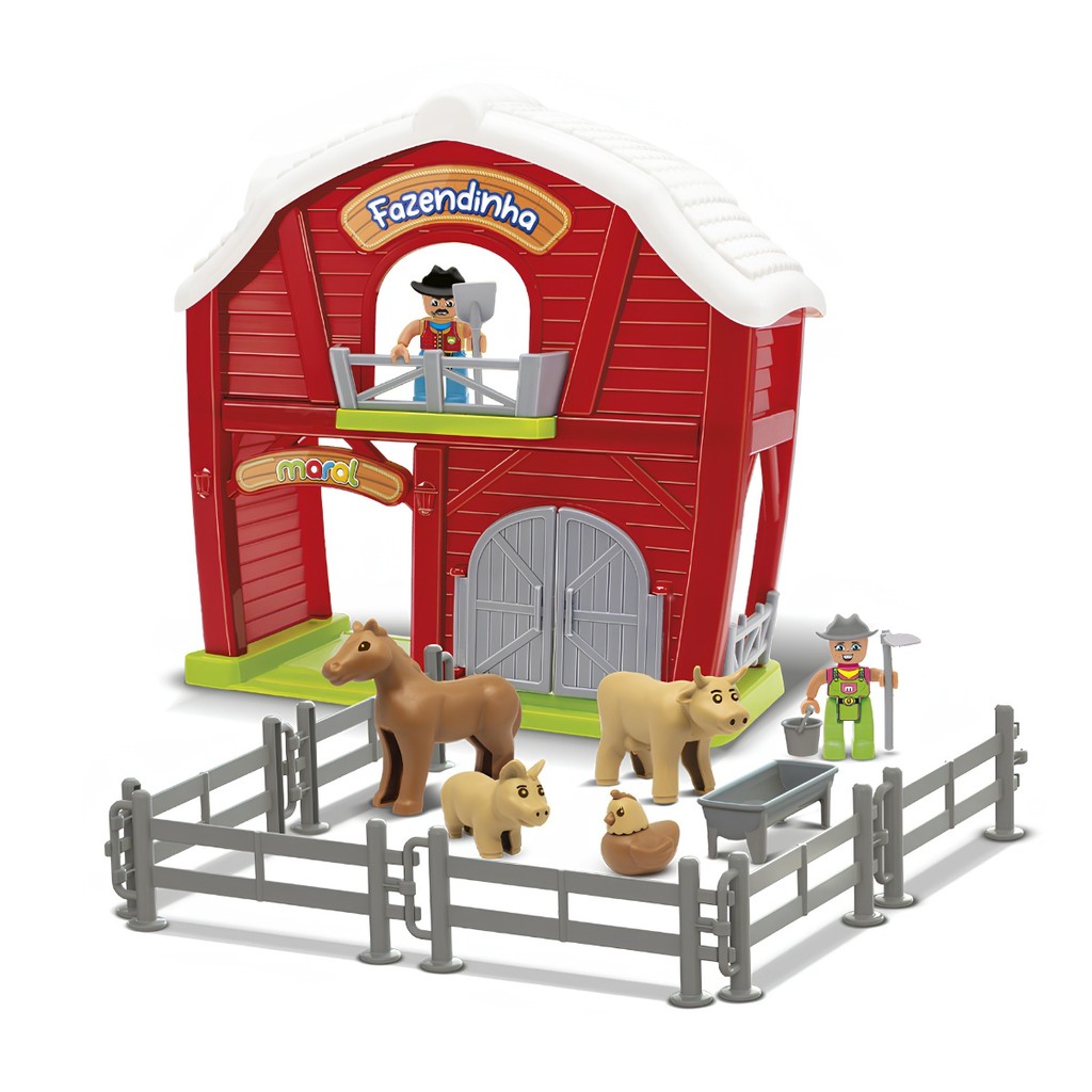 Fazendinha Maral Brinquedo Com Trator E Animais +3 Anos