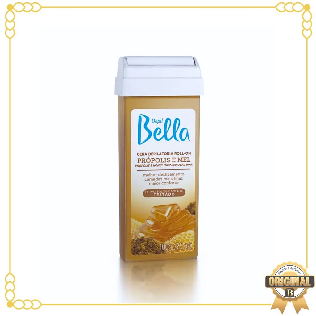 Refil Cera Depilatória Roll-On Própolis E Mel Depil Bella 100G