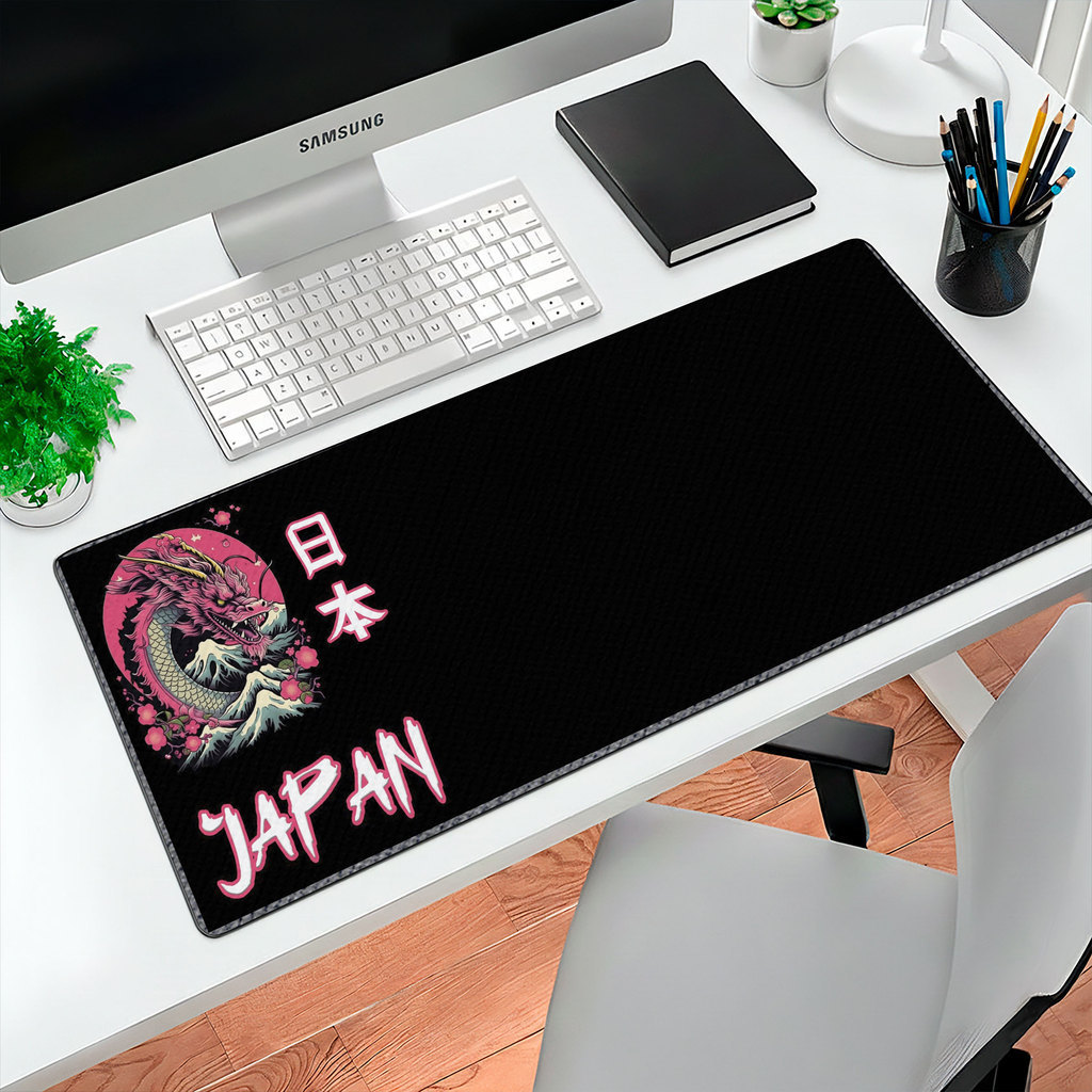 MousePad Gamer Japão Kawaii Anime Vibes 80x30 Gamer Antiderrapante Premium Personalizado Grande RGB Anime