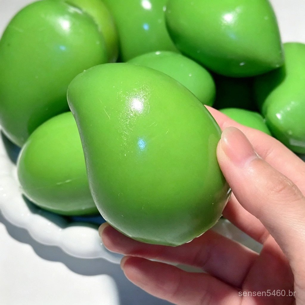 Bola Antiestresse Artesanal de Manga Crocante, Brinquedo de Apertar de Manga que Muda de Cor, Bola Fidget Squishy, Brinq