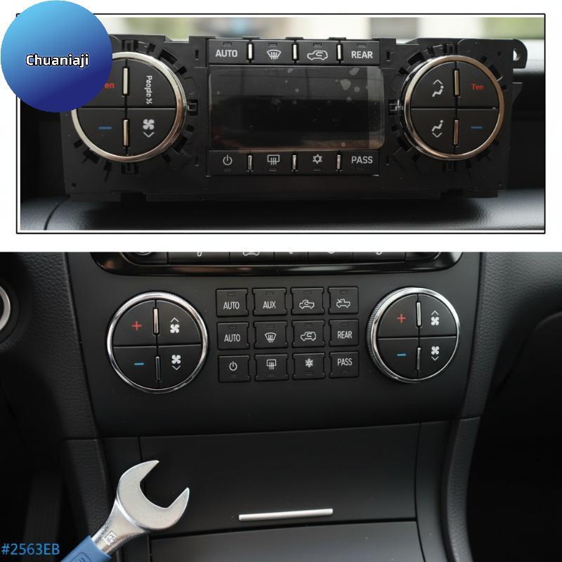 Chuaniaji 2 Folhas Botão Do Carro Etiqueta AC Stiers Painel Controle Central Restaurar Decalques Interiores Fácil De Usa