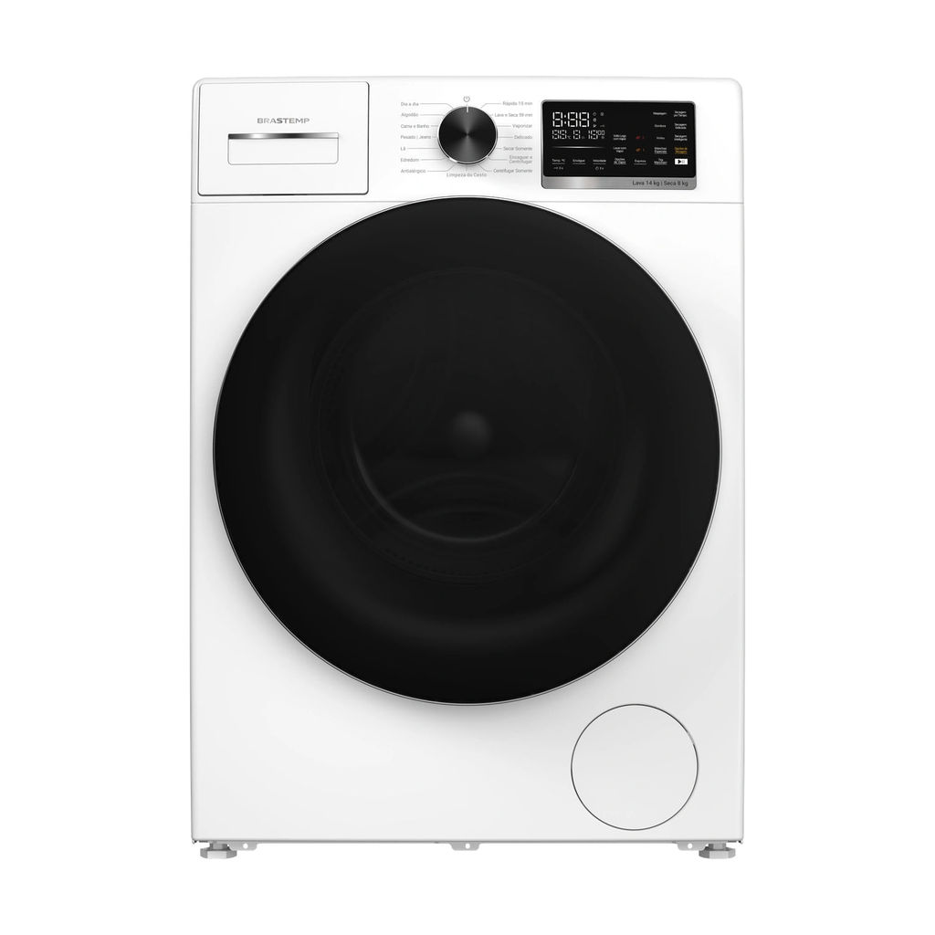 Lava e Seca Brastemp 14Kg/8Kg Branca com Lavagem e Secagem Inteligentes B= Smart - BNO14AB