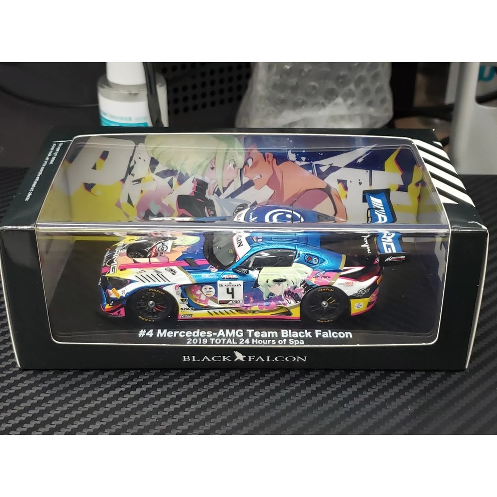 % gg 1/43 faísca gsc amg gt3 2019 faísca Modelo de veículo militar Pain Car Rindo Club goodsmile racing Promia Art Car P