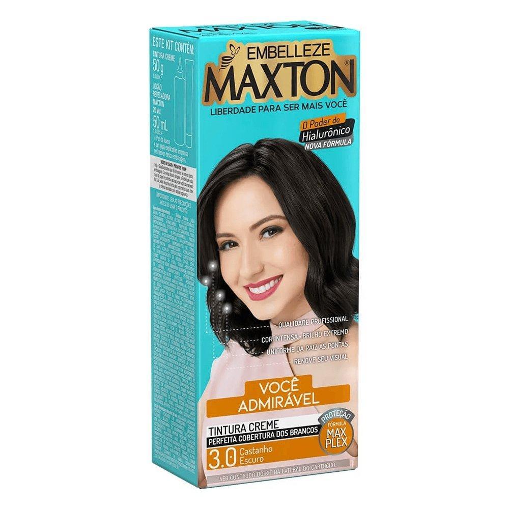 Tintura Maxton Kit Prático 3.0, Castanho Escuro