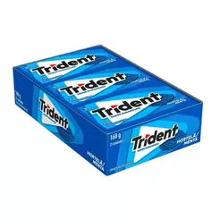 Chiclete Trident Hortelã Sem Açúcar 8g - Caixa com 21 Unidades