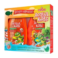 Shampoo + Condicionador Acqua Kids Lisos e Finos 250ml