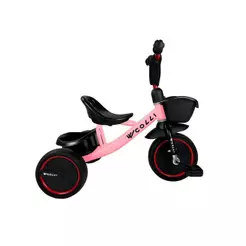 Bicicleta Infantil Colli Triciclo Kika Aro 12 - Quadro de Aço Carbono, Duplo Cesto, Rosa