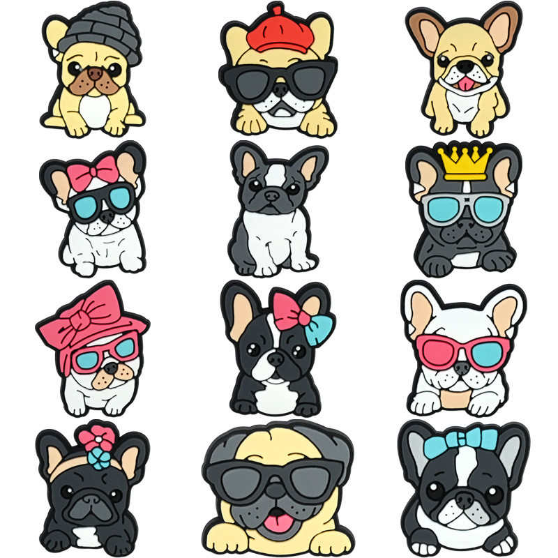 DIDOU PVC Sapato Encantos Acessórios Chihuahua Decoração Cão Fivelas Para Tamanco Sandálias Pino Presentes De Aniversári