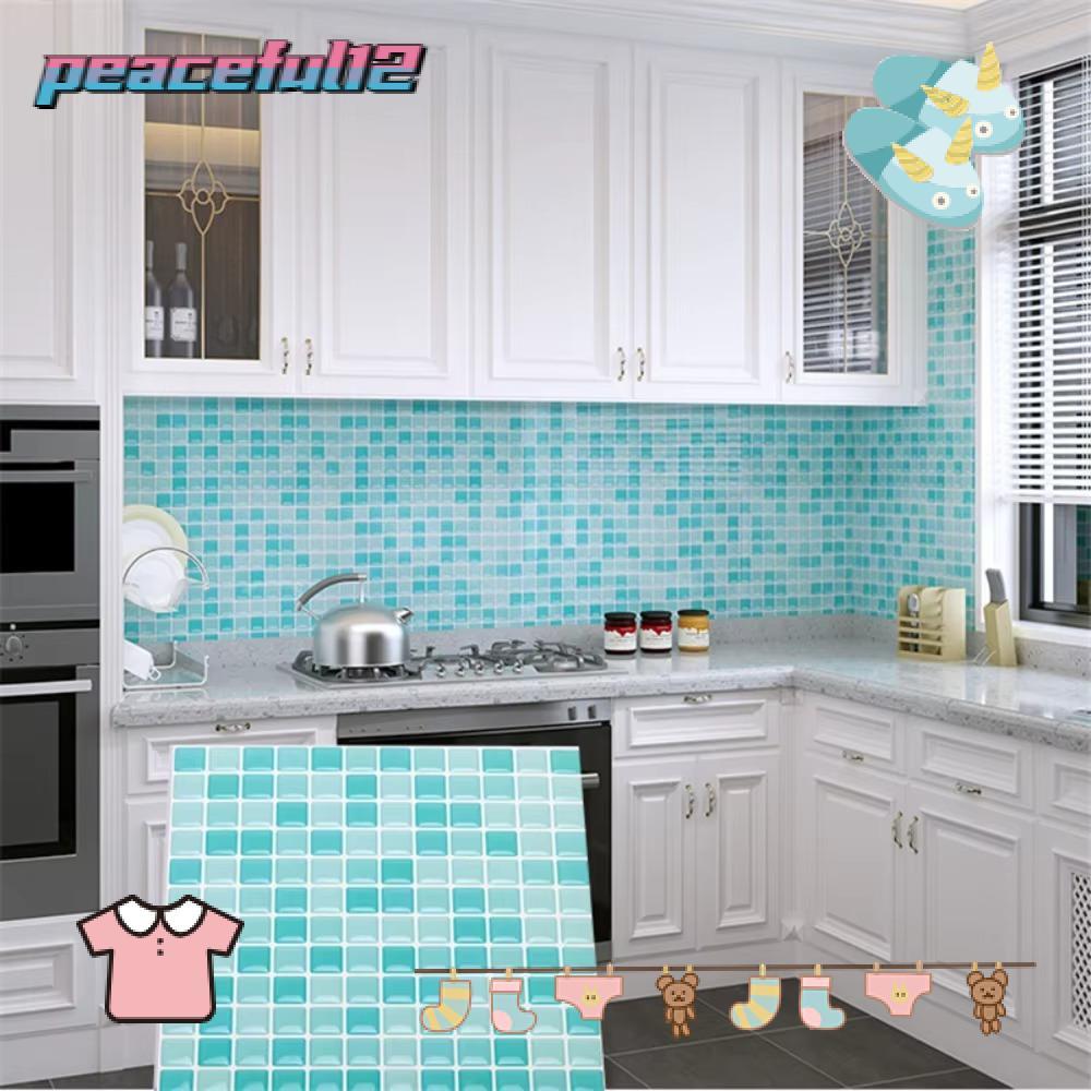 PEACEFUL 1pcs Adesivo De Azulejo De Mosaico , Autoadesivo De Design , Multifuncional