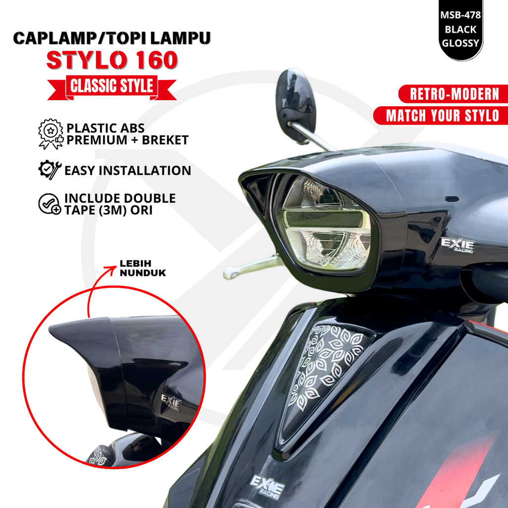 EXIE Cap Honda Stylo 160 Nunduk-Petlamp Decore Capa Farol De Motocicleta ART