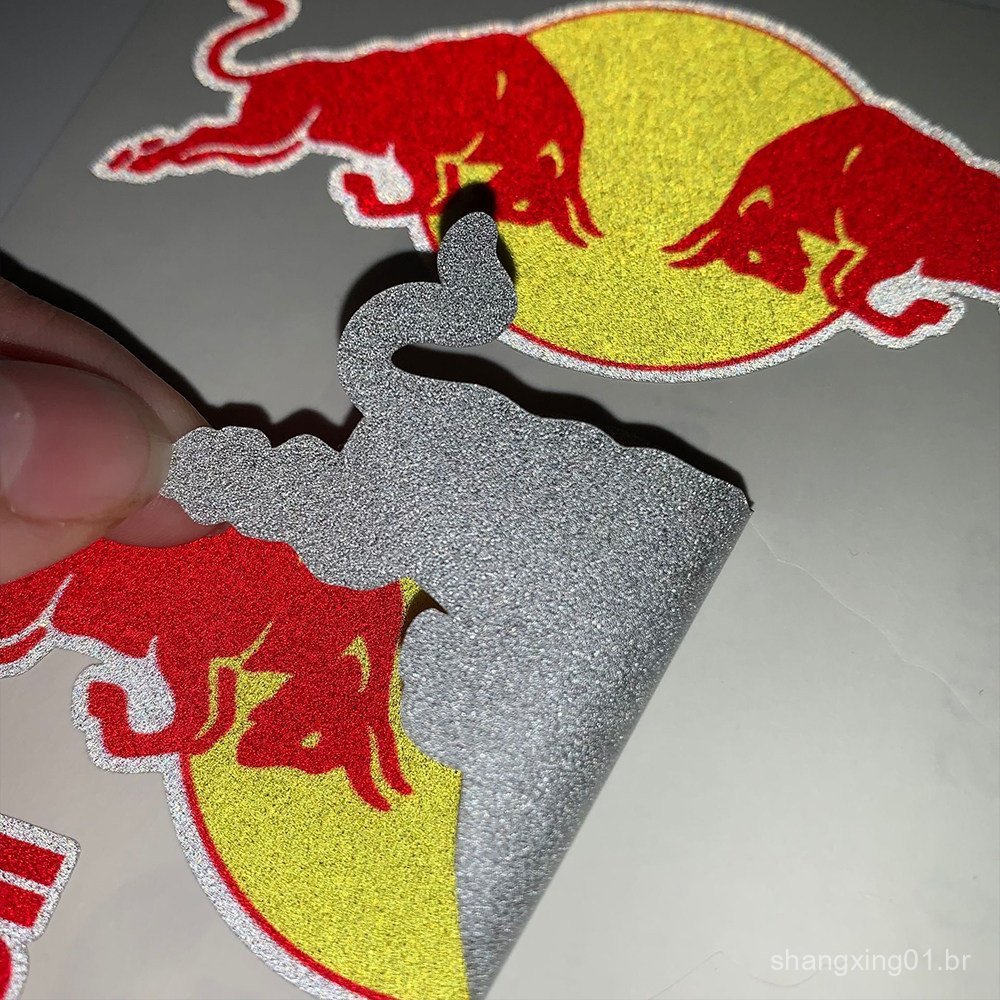 Adesivo de carro Red Bull, decalque de patrocinador, adesivo refletivo para capacete de motocicleta, decalque decorativo