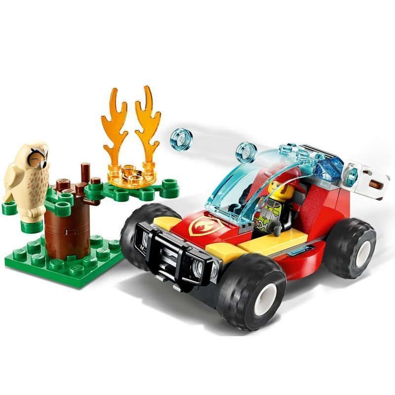 Compatível com LEGO City Coruja Resgatadora de Incêndios Florestais 60247, Brinquedo de Blocos de Montar Caminhão de Bom