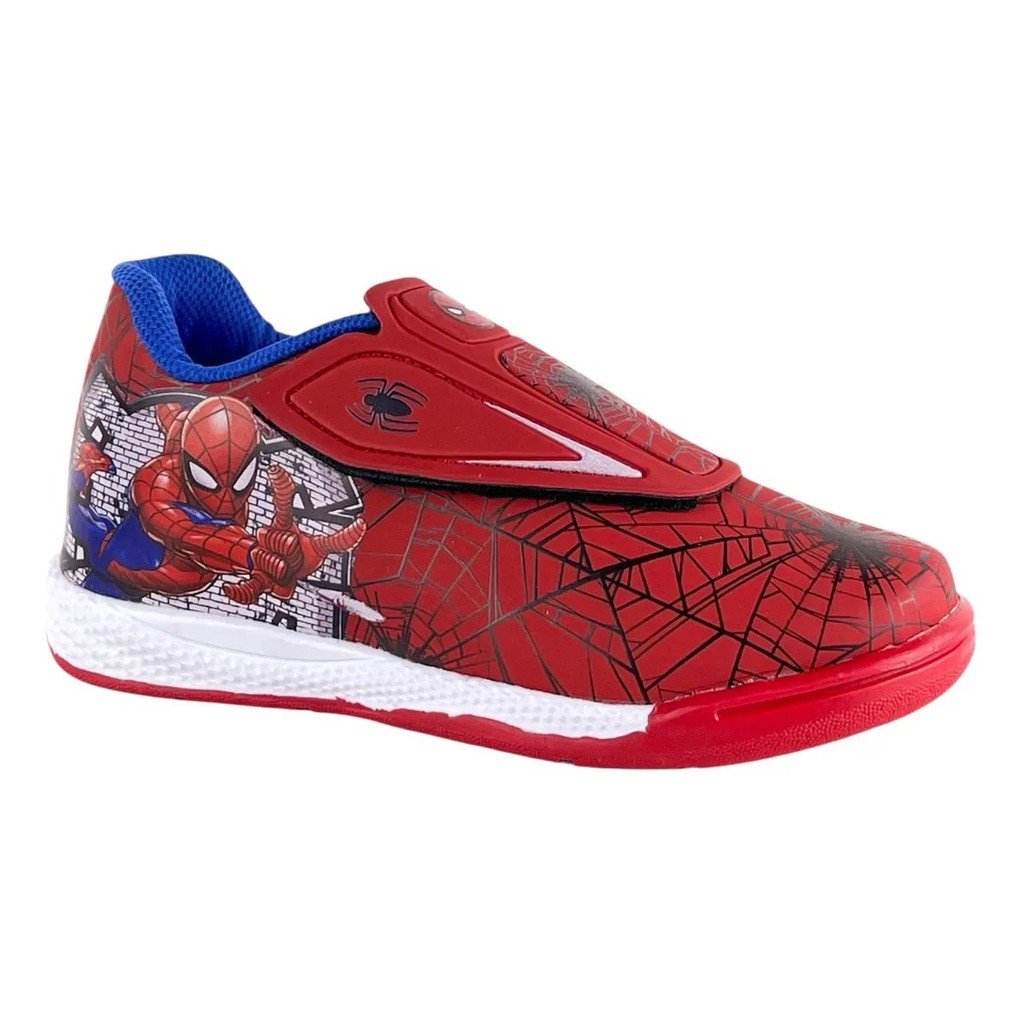 Chuteira Salão Infantil Marvel Homem Aranha Com Velcro