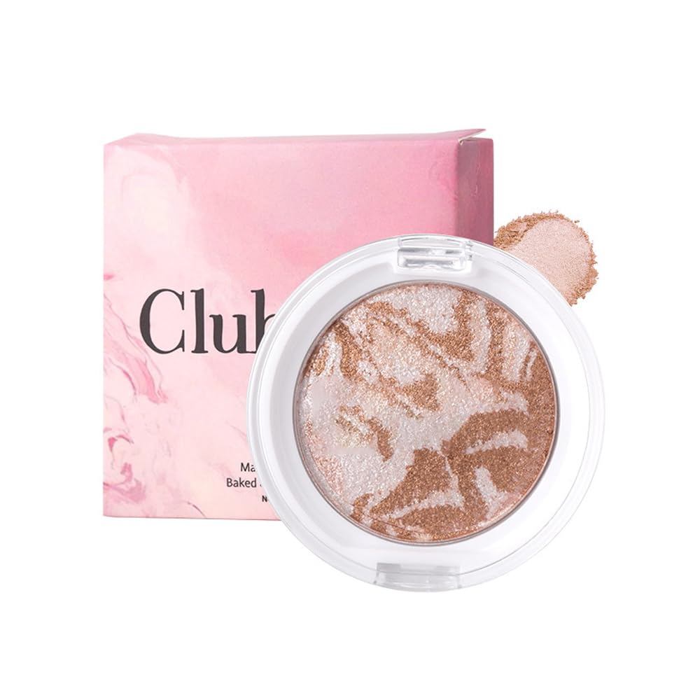 Baked Blush - Paleta de Blush em Pó com Efeito Marmorizado e Brilho Iluminador, Blush em Pó para uma Maquiagem Facial Le