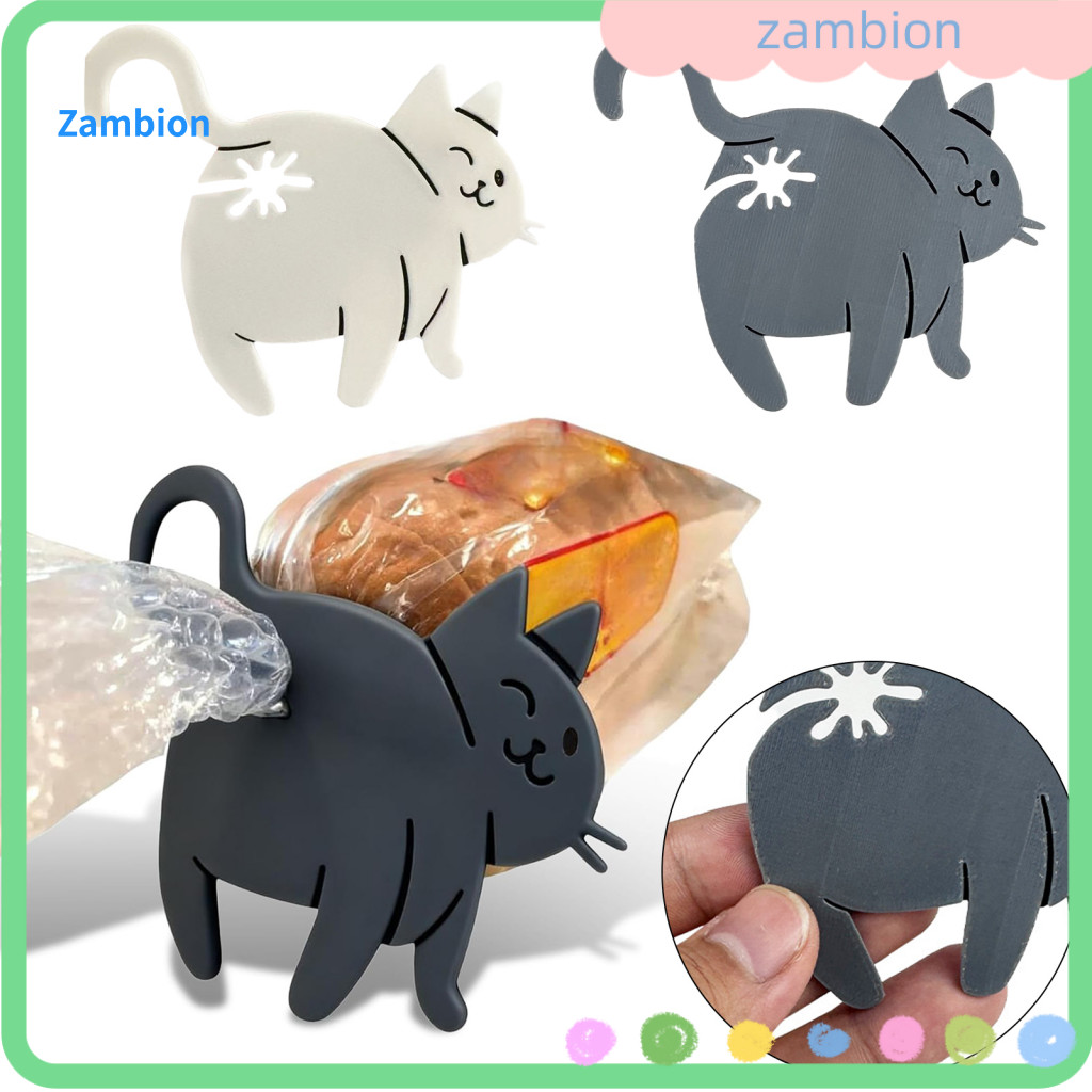 Bread Bag Tie Seal Cat Clip 3d Printed Cute Butt Sealer Reusable Chip Clips Funny Kitchen Gadget for Home Decor Perfect